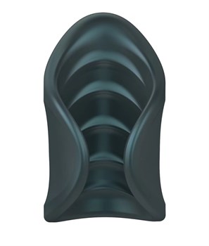 Серый сквозной мастурбатор с вибрацией Manwan Starter 531438