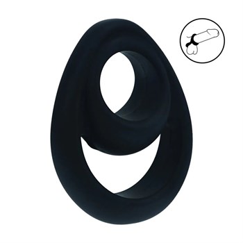{{photo.Alt || photo.Description || 'Черное эрекционное кольцо Double Ergo Silicone Cockring'}}