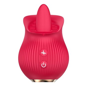 Красный вибратор с язычком Petal Bliss 531492
