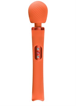 Оранжевый жезловый вибромассажер Vim Vibrating Wand - 31,3 см. 531834