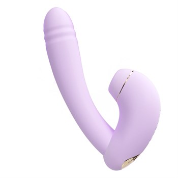 Сиреневый вибратор с возвратно-поступательными движениями и нагревом Minaka 531916