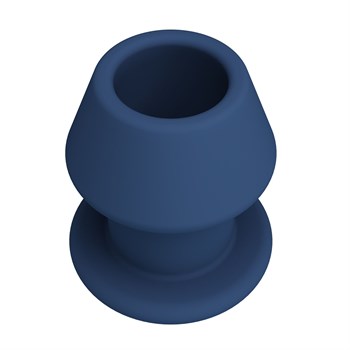 Синяя анальная пробка с открытым каналом - 8,7 см. 531976