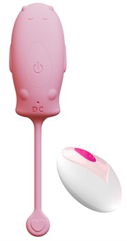 Розовое силиконовое виброяйцо с пультом ДУ 532187