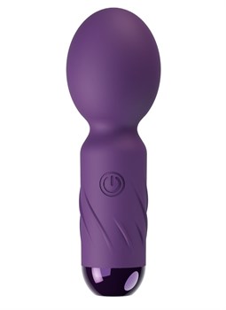 Фиолетовый мини-wand вибратор для стимуляции эрогенных зон 532191