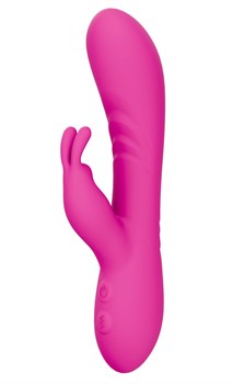 Розовый силиконовый вибратор-кролик 532208