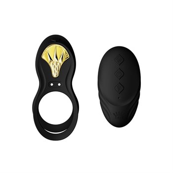 Черное эрекционное виброкольцо Bayek с пультом ДУ 532302