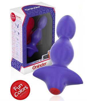 {{photo.Alt || photo.Description || 'Фиолетовая анальная вибропробка с управлением через приложение - 13,5 см.'}}