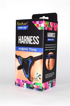 {{photo.Alt || photo.Description || 'Сине-чёрные трусики с плугом Kanikule Strap-on Harness Anatomic Thong'}}