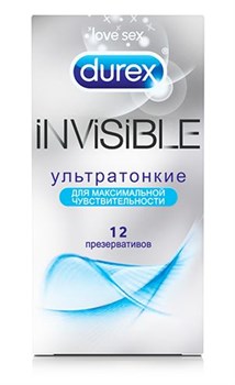 Ультратонкие презервативы Durex Invisible - 12 шт.