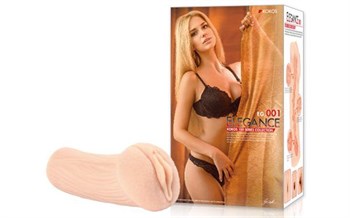 Реалистичный мастурбатор-вагина телесного цвета Elegance.001 с двойным слоем материала