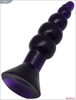 Фиолетовая гелевая анальная ёлочка - 17 см.