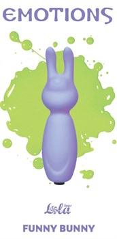 Фиолетовый мини-вибратор с ушками Emotions Funny Bunny Lavender - фото 29333