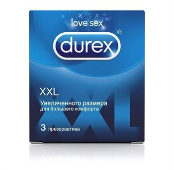 Презервативы увеличенного размера Durex XXL - 3 шт. 