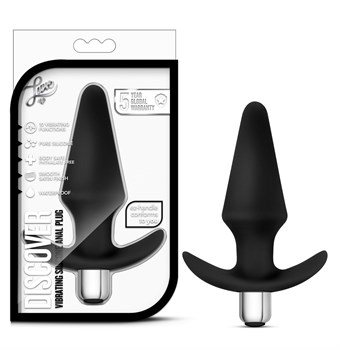 Чёрная  анальная вибропробка Luxe Discover - 12,7 см.