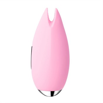 Розовый вибростимулятор клитора Candy с эффектом  поцелуя рыбки