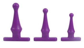 Набор фиолетовых анальных стимуляторов Climax Anal Tush Teaser Training Kit