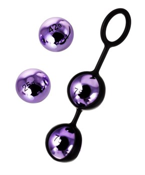 {{photo.Alt || photo.Description || 'Фиолетово-чёрный набор вагинальных шариков TOYFA A-toys'}}