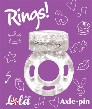 Прозрачное эрекционное кольцо с вибрацией Rings Axle-pin