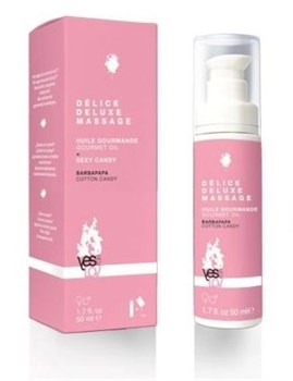Массажное масло для тела DELICE DELUXE MASSAGE COTTON CANDY - 50 мл.