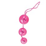 Три розовых вагинальных шарика - фото 68782