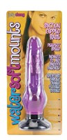 Фиолетовый водонепроницаемый вибромассажер на присоске - 17,5 см. - фото 4857