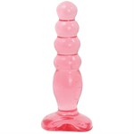 Розовая анальная пробка Crystal Jellies 5  Anal Delight - 14 см. - фото 4858