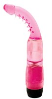 Розовый вибромассажер-стимулятор G-spot - 19 см. - фото 204731