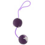 Фиолетово-белые вагинальные шарики со смещенным центром тяжести Seven Creations 2K839MLV BCD GP - фото 695780