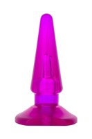 Фиолетовая анальная пробка BUTT PLUG - 9,5 см. Toyfa Basic 881303-4 - фото 707960