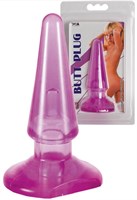Фиолетовая анальная пробка BUTT PLUG - 9,5 см. Toyfa Basic 881303-4 - фото 606300