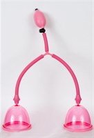 Вакуумный массажёр для груди розового цвета - фото 204902