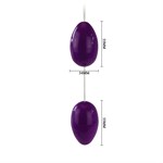 Фиолетовые анальные шарики вытянутой формы Baile BI-014036-2-0603 - фото 606316