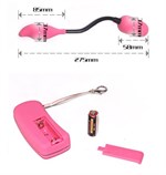 Два розовых виброяйца с беспроводным пультом управления - фото 201833