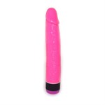 Ярко-розовый вибратор-реалистик - 22,5 см. - фото 130170