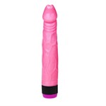 Розовый рельефный вибромассажер Adour Club - 22,5 см. - фото 1384449