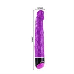 Фиолетовый гелевый вибромассажёр Adour Club - 23,5 см. - фото 84106