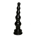 Чёрный анальный стимулятор-ёлочка - 14,5 см. - фото 1384499