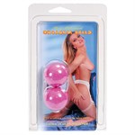 Фиолетовые вагинальные шарики на мягкой сцепке - фото 1423600