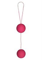 Веселые розовые вагинальные шарики Funky love balls - фото 257592