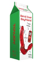 Безремневой вагинальный страпон с вибратором Bend Over Boyfriend Red - 21 см. Toy Joy 3006009696 - фото 696146