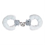 Меховые белые наручники Toy Joy 3006009503 - фото 696150