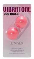 Розовые вагинальные шарики Vibratone DUO-BALLS - фото 1384562