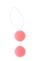 Розовые вагинальные шарики Vibratone DUO-BALLS - фото 205100