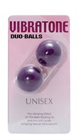 Фиолетовые вагинальные шарики VIBRATONE DUO BALLS PURPLE BLISTERCARD - фото 130326