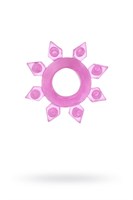 Розовое гелевое эрекционное кольцо-звезда - фото 130359