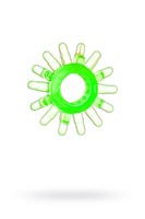 Зеленое эрекционное кольцо с шипами Toyfa Basic 818003-7 - фото 696219