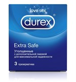 Утолщённые презервативы Durex Extra Safe - 3 шт. - фото 239089