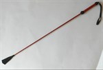 Длинный плетеный стек с красной лаковой ручкой - 85 см. - фото 305233