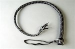 Черная кожаная однохвостая плеть - 60 см. - фото 193518