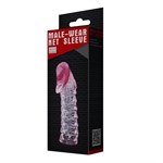 Розовая насадка на фаллос с закрытой головкой Male-Wear Net Sleeve 5021